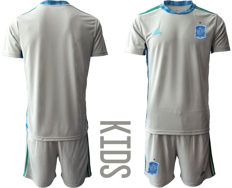 Youth 2021 World Cup National Spain gray goalkeeper Soccer Jerseys